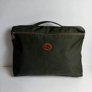 Longchamp Le Pliage Large Travel Pouch in a Green Nylon